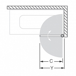 Roltechnik Шторка для ванной TV1/800 silver – фотография-2