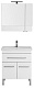 Aquanet Тумба с раковиной Сиена 70 напольная, дверцы, белая – фотография-14