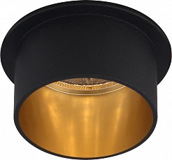 Feron Светильник встраиваемый DL6005 потолочный MR16 G5.3 черный/золото – фотография-1