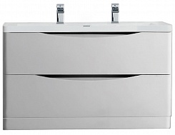 BelBagno Мебель для ванной напольная ANCONA-N 1200 Bianco Lucido, двухмоечная – фотография-2