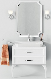 Aqwella Мебель для ванной LaDonna 85 белый глянец – фотография-1