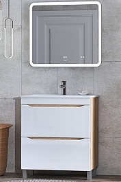 Vigo Мебель для ванной Grani 600-0-2 белая/дуб сонома – фотография-1