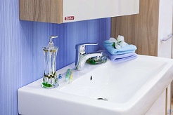 Sanflor Мебель для ванной Ларго 2 80 L вяз швейцарский, белый – фотография-2
