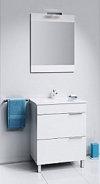 Aqwella Мебель для ванной Бриг 60 белая, 2 ящика – фотография-1
