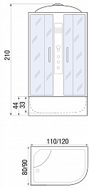 River Душевая кабина DUNAY 120/90/46 МТ R – фотография-22