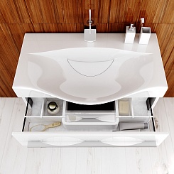 Aqwella Мебель для ванной Милан 100 с ножками – фотография-6