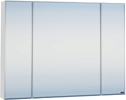 СанТа Зеркальный шкаф Стандарт 100 трельяж фацет белый – фотография-1