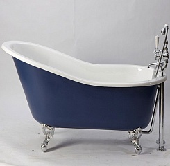 Фэма Чугунная ванна "Beatrice", ножки хром, покрытие RAL, металлик – фотография-5