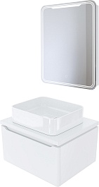 Mixline Мебель для ванной Виктория 60 L подвесная белая софт – фотография-1