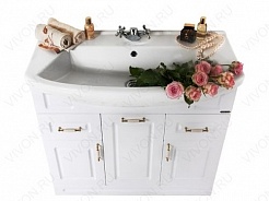 Водолей Мебель для ванной Капри 90 белая с б/к – фотография-4