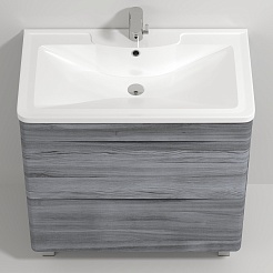 Водолей Мебель для ванной Adel 100 лиственница структурная контрастно-серая – фотография-3