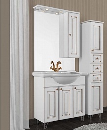 Водолей Мебель для ванной "Белладжио 85" R патина золото – фотография-4
