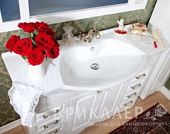 Бриклаер Мебель для ванной Анна 120 белая – фотография-3