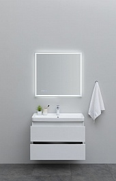 Aquanet Мебель для ванной Вега 80 подвесная белая глянцевая – фотография-3