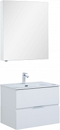 Aquanet Мебель для ванной Алвита New 70 2 ящика подвесная белая матовая – фотография-1