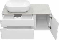 Misty Мебель для ванной Роял 100 подвесная белая матовая – фотография-6