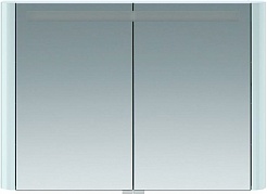 Am.Pm Зеркальный шкаф Sensation 100, с подсветкой, светло-голубой, глянцевая – фотография-1