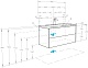Акватон Мебель для ванной Сохо 100 R подвесная дуб веллингтон/графит софт – картинка-40