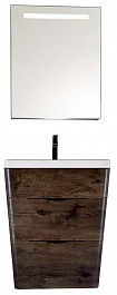 BelBagno Мебель для ванной PIRAMIDE 650 Rovere Moro, зеркало-шкаф – фотография-1