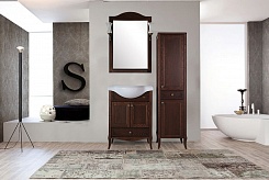 ASB-Woodline Мебель для ванной Салерно 65 антикварный орех, массив ясеня – фотография-9