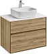 Акватон Мебель для ванной с белой столешницей Либерти 75 Одри Soft дуб эльвезия – фотография-16