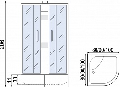 Мономах Душевая кабина 90x90 Б/К 90/44 С МЗ – фотография-5