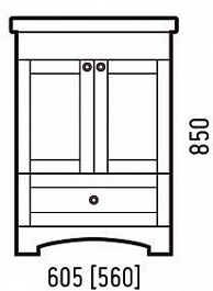 Corozo Мебель для ванной Техас 60 – фотография-2