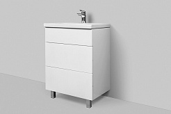 Am.Pm Мебель для ванной Gem 60 белый глянец, напольная, с 2 ящиками – фотография-8