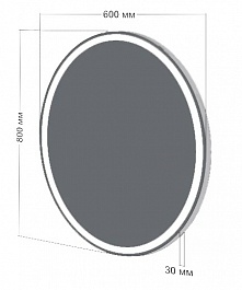 Бриклаер Зеркало Эстель-3 60 LED, сенсор на корпусе – фотография-2