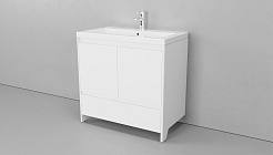 Velvex Мебель для ванной напольная Klaufs 80 белая – фотография-5