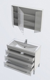 Aquanet Мебель для ванной Верона 100 белая напольная (230322) – фотография-2