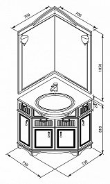 Aquanet Мебель для ванной "Луис 70" угловая белая (167691) – фотография-11