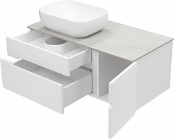 Misty Мебель для ванной Роял 100 подвесная белая матовая – фотография-8