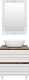 Brevita Мебель для ванной Dakota 60 дуб галифакс олово/белая – фотография-1