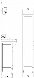 ASB-Woodline Тумба с раковиной Салерно 65 белый/патина серебро – фотография-8