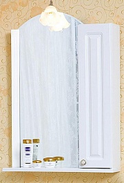 Бриклаер Зеркальный шкаф Анна 60 R белый – фотография-1