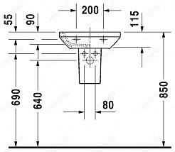 Duravit Раковина DuraStyle 070845 45 см – фотография-4