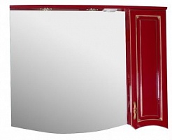ASB-Woodline Зеркало для ванной Эмили 105 красный/ патина золото – фотография-1