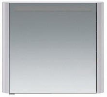 Am.Pm Зеркальный шкаф Sensation 80 L, с подсветкой, серый шелк