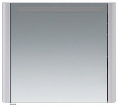 Am.Pm Зеркальный шкаф Sensation 80 L, с подсветкой, серый шелк – фотография-1