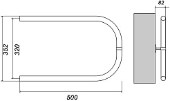 Domoterm Полотенцесушитель водяной П 320x500 Антиток хром – фотография-3