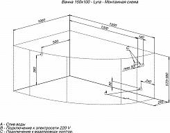 Aquanet Акриловая ванна Lyra 150x100 L – фотография-14