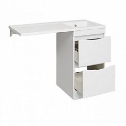 Runo Мебель для ванной Орион 105 L белая – фотография-7