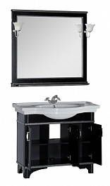 Aquanet Мебель для ванной Валенса 100 черный краколет/серебро (180455) – фотография-2