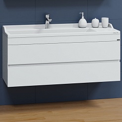 СанТа Мебель для ванной Марс 120 подвесная белая – фотография-3