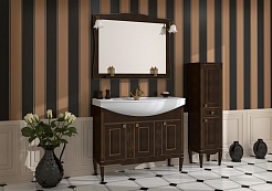 ASB-Woodline Мебель для ванной Модена 105 орех, массив ясеня – фотография-2