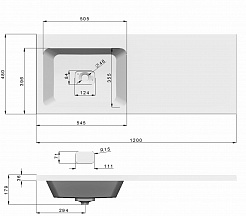 Misty Мебель для ванной Коломбо 120 L подвесная под стиральную машину дуб галифакс/антрацит – фотография-14