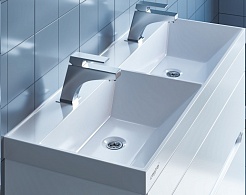 СанТа Мебель для ванной подвесная Лондон 100, двойная раковина – фотография-4