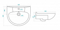 Merkana Мебель для ванной комнаты Астурия 55 L – фотография-5