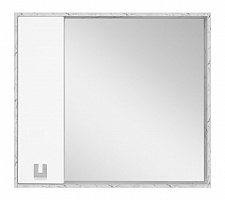Misty Зеркало-шкаф Мия 90 L белый/серый
